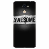 Husa silicon pentru Huawei Nova Lite Plus, Awesome Label Dark