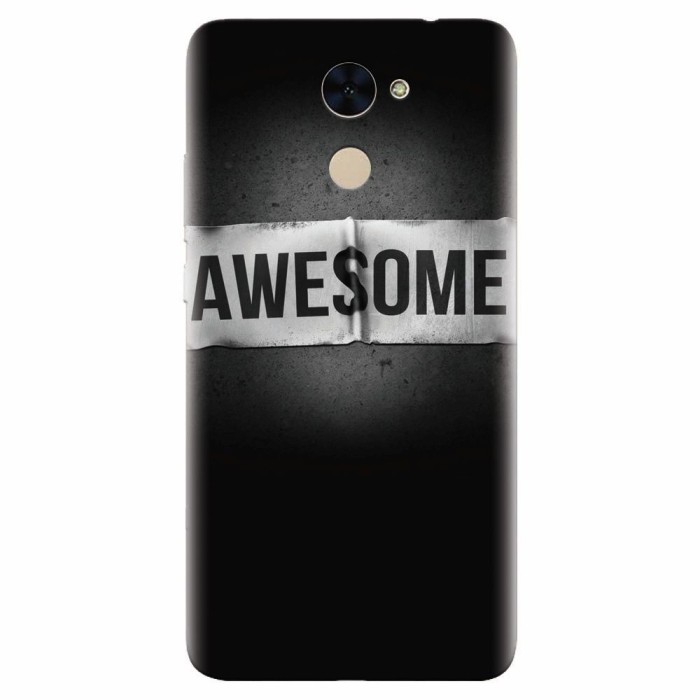 Husa silicon pentru Huawei Enjoy 7 Plus, Awesome Label Dark