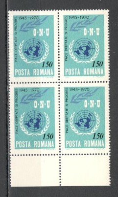 Romania.1970 25 ani ONU bloc 4 YR.485 foto