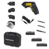 Surubelnita cu acumulator 4 in 1 TMP, set compact cu capete interschimbabile