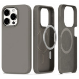 Husa Tech-Protect Silicone MagSafe pentru Apple iPhone 15 Pro Max Titanium, Gri, Silicon, Carcasa