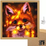 Rama foto din lemn de pin 28,5x28,5 cm pentru poze si diamond painting