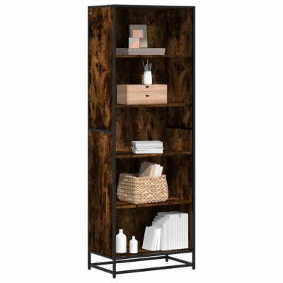 Gossi biblioteca, stejar fumuriu, 60x35x170,5 cm, lemn prelucrat foto