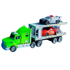 Camion trailer, transport masinute cu doua masinute incluse, 41 cm foto