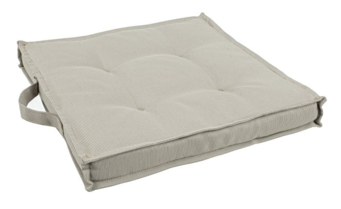 Perna podea textil bej 40x40x4 cm