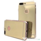 Husa iPhone 8 Plus Elegance Luxury Oglinda Aurie, Bumper TPU, Protectie 360, Anti-zgarieturi