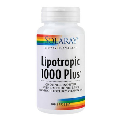 Lipotropic 1000 Plus, 100cps, Solaray foto