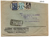 Romania 1927, Plic francat Uzuale Ferdinand 10 Lei+7,5 Lei, Reclama Firma Leda
