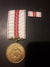 HST Medalia Meritul Sanitar RSR + bareta foto