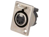 Soclu XLR mamă 5 pini drept 50V