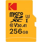 Card Memorie microSDXC Kodak, 256Gb, Clasa 10 / UHS-1 U3, Cu Adaptor EKMSDM256GXC10HPRK