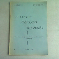 REVISTA CURIERUL COOPERATIEI BIHORENE NR.7/ SEPTEMBRIE 1937