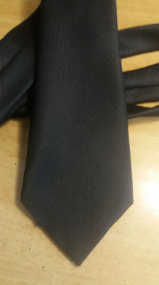 M3 CC3 2 - Cravata tip militar - culoare neagra - piesa de colectie foto