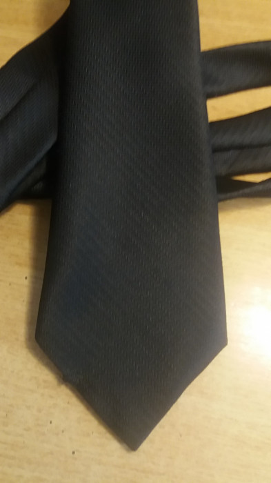 M5 - 2 - Cravata tip militar - culoare neagra - piesa de colectie