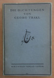 Georg Trakl - Die dichtungen prima editie completa 1919