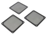 Filtru plastic &Oslash;120mm cu magnet și șuruburi, set 3buc, negru