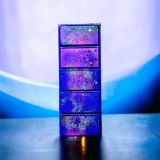 Tableta din ceara naturala de soia parfumata - Univers , handmade 50 g