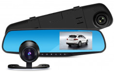 Camera Video auto Full HD 1080 DVR cu oglinda retrovizoare si display afisaj foto