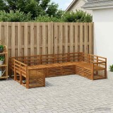 Cumpara ieftin Set de canapele de exterior 9 buc. 9-Locuri natural