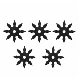 Cumpara ieftin Set cinci stele de aruncat DEPOX&reg;, 8 colturi, metalic, negru, 10 cm