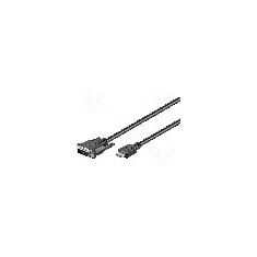 Cablu DVI - HDMI, DVI-D (18+1) mufa, HDMI mufa, 1m, negru, Goobay - 50579