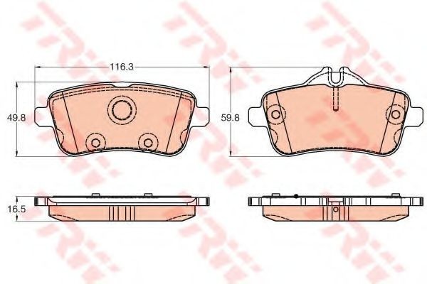 Set placute frana,frana disc MERCEDES CLA Cupe (C117) (2013 - 2016) TRW GDB1947