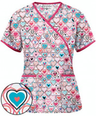 Bluza medicala &amp;amp;#8222;Hearts on Parade&amp;amp;#8221; (H668WPH) foto