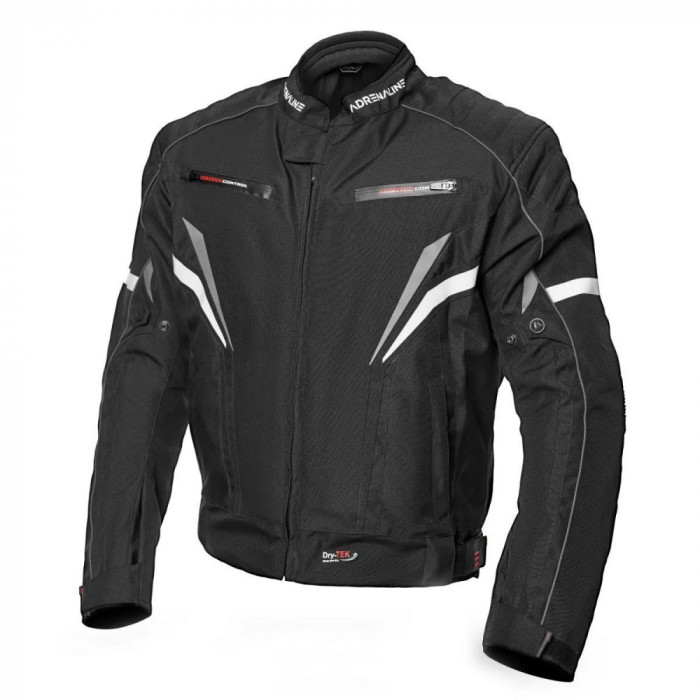 Geaca Moto Adrenaline Sola 2.0 PPE, Negru/Gri/Alb, Marime 2XL