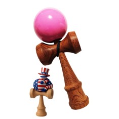 Kendama din lemn natural, Bila lemn + Sticker Waterproof USA pentru telefon, 161KD