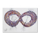 Tablou pictat manual, Infinit (1) - 70x50cm pictura acril in relief efect 3D, Spectaculos