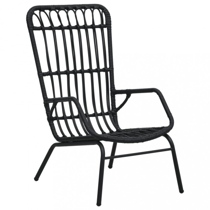 Gossi scaun de gradina, negru, poliratan