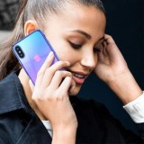 Husa iPhone 7 Plus MyStyle Crystal Blue Cameleon Gradient Protectie Spate PC Dur, Anti-soc, Anti-zgarieturi