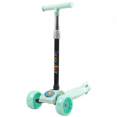 Trotineta copii Action One, Balance Big Wheels, Cu roti luminoase si late, Verde