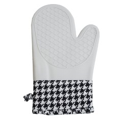 Manusa de bucatarie Pufo Cooking din silicon pentru gratar sau cuptor, captusita, 30 cm, gri/negru foto