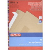 Plic, C4, maro cu sigiliu si fereastra ,10 buc/set, HERLITZ