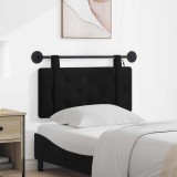 vidaXL Tăblie de pat suspendată Cu lumină LED Negru Catifea 3424089