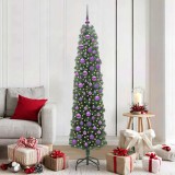 vidaXL Brad de Crăciun artificial Verde 180 cm PVC și oțel și plastic 3394949