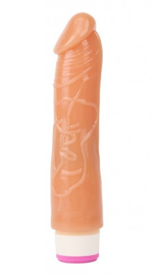 Vibrator Realist Sexy Whopper Multispeed, TPE, Natural, 20.2 cm foto