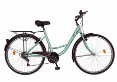 Bicicleta City 26 FIVE Phantom cadru otel culoare verde negru foto