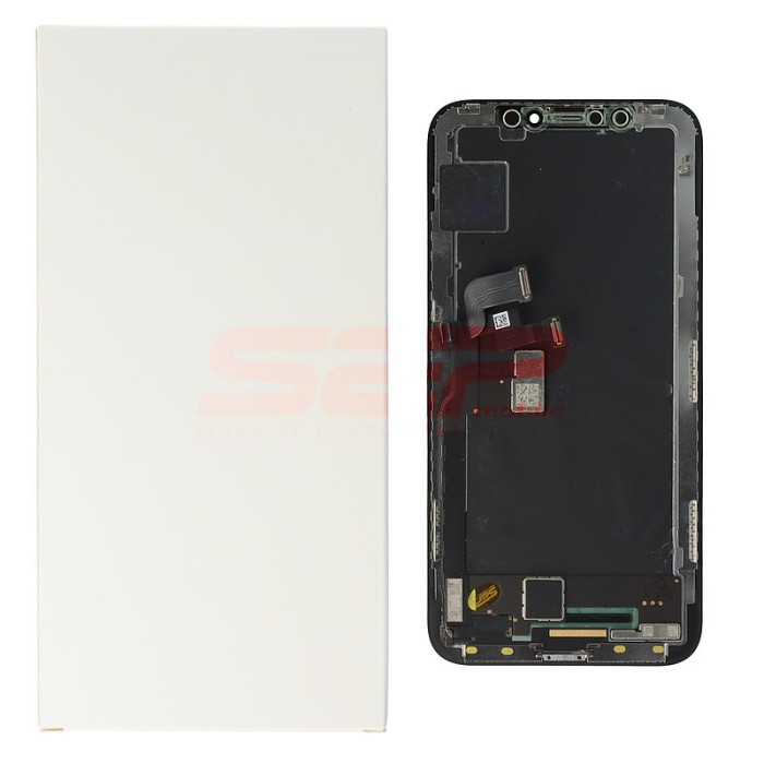 LCD+Touchscreen cu Rama Apple iPhone X BLACK ORIGINAL REFURBISHED