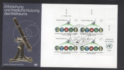 UN Vienna 1982 Unispace Mi.26 x 4 FDC UN.124 foto