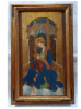 Pictura veche pe lemn sec.18, Fecioara Maria cu Pruncul Isus, 61.8x 39.3x4.5cm
