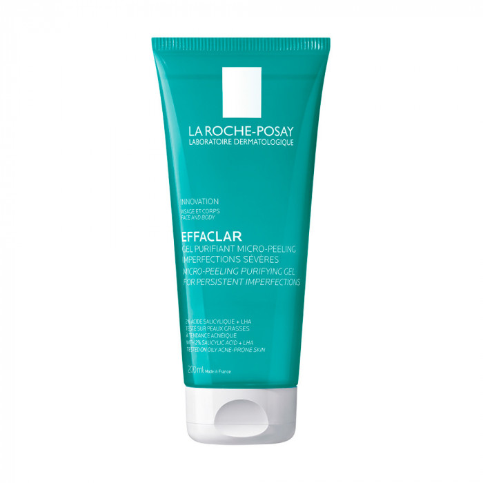 Gel de Curatare Ten Gras Micro-Exfoliant Effaclar, 200 ml, La Roche-Posay