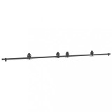 Cumpara ieftin Set feronerie pentru usi glisante, negru, 400 cm, otel