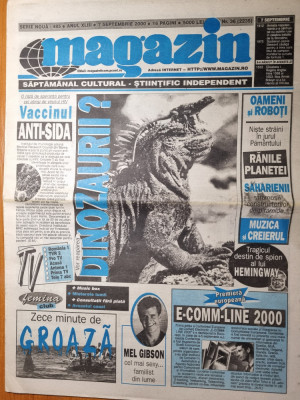 ziarul magazin 7 septembrie 2000- art nicu alifantis, mel gibson foto
