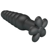 Anal Toys-Imron Dop Anal Vibrant, 10 Moduri, Negru-Silicon, 10