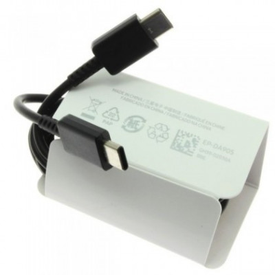 Cablu de Date si Incarcare USB Type-C la USB Type-C Samsung EP-DA905BBE, 1m, Negru, Original Bulk foto