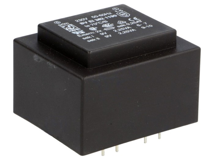 Transformator &icirc;ncapsulat 4,5VA 230V 9V
