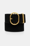 Answear Lab curea din piele intoarsa culoarea negru
