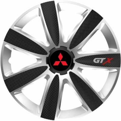 Set 4 Capace Roti GTX Carbon Gri-Negru R17, Pentru Mitsubishi foto